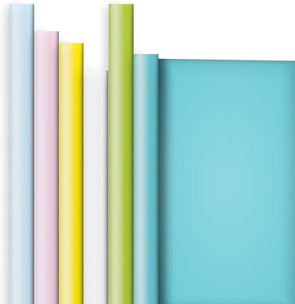Jillson Roberts 6 Roll-Count All-Occasion Solid Color Gift Wrap Available in 10 Different Assortments, Pretty Pastels