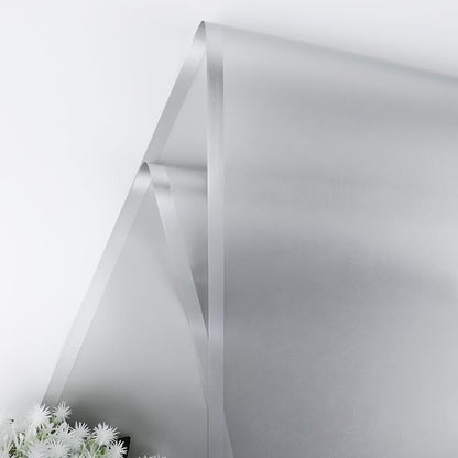 NESCCI 20 Sheet Flower Wrapping Paper - Waterproof Floral Bouquet Wrapping Paper, Florist Supplies Packaging Paper for Wedding Birthday Gift DIY (Translucent Silver)