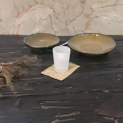 WGV Frosted Tea Light Votive Candle Holder 2.2x2.75, Tiny Utility Cylinder Glass Vase, Small Planter Terrarium for Home Accent Decor, 1 Pc