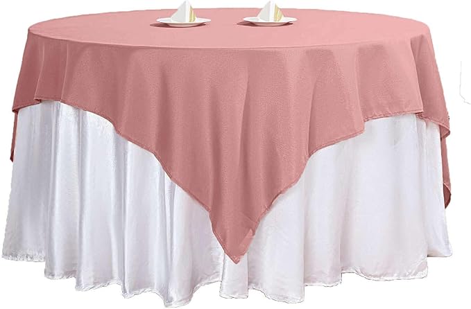 Efavormart 70" Square Linens Dusty Rose Wholesale Linens Polyester Square Linen Tablecloth for Wedding Banquet Restaurant