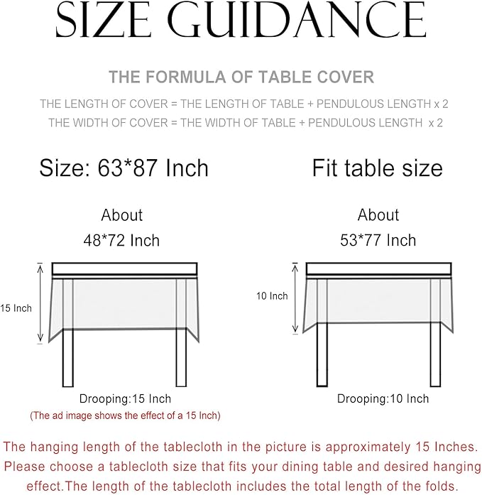 patdrea Designer Vintage Linen Rectangle Table Cloth,Framhouse Oranges and Leaves Pattern French Tablecloth,Fall Decor Cover for Kitchen Dining Christmas,Thanksgiving,63"x87"-Palladin a