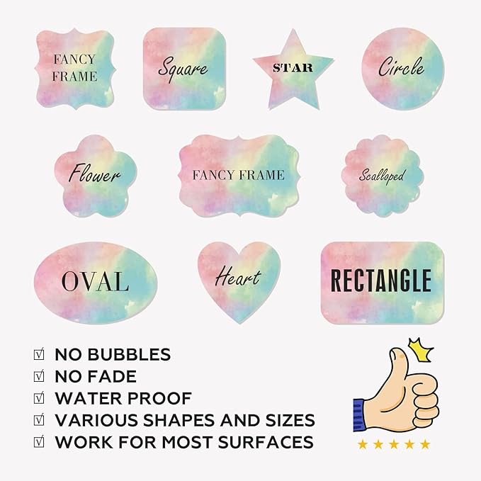 Custom Personalized Labels - Rectangle 4"x3" With Any Design, Image, Logo, Text - 100 Thank You Stickers for Business (Customized)