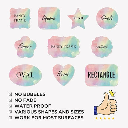 Custom Personalized Labels - Rectangle 4"x3" With Any Design, Image, Logo, Text - 100 Thank You Stickers for Business (Customized)