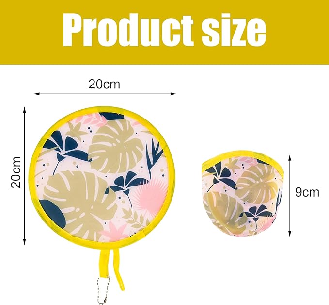 4 Styles Floral Round Foldable Hand Fan Japanese Foldable Fan Style Handheld Foldable Compact Cooling Fans,Round Folding Fan for Outdoor Games,Xmas Decoration,Festival,Party Favors,Travel,Events