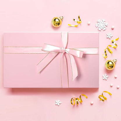LIFELUM Pink Gift Box 13.85'' x 8.35'' x 4.45'' Gift for Wedding Large Gifts Boxes for Presents Cute Birthday Magnetic Box for Gifts with Luxury Filler,Card, Ribbon,Sticker 1 Pack