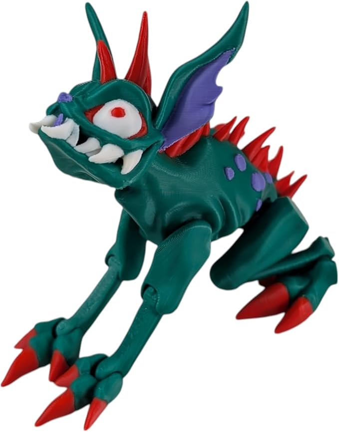 Articulated Chupa Cabra Figurine – Mythical Beast Desk Fidget for Teens & Adults – Stress Relief & Collectible – 3D Printed in Canada