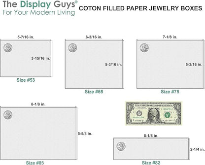 TheDisplayGuys - 25-Pack #53 Kraft Paper Cardboard Gift Boxes/Jewelry Cases w. Cotton Padding & Lid - Neon Fuchsia - (5.4" x 3.9" x 1.0")