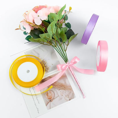 KMER LIFE Solid Color Ivory Satin Ribbon 1-1/2 Inches x 25 Yards, Beige Ribbons Perfect for Crafts, Wedding Decor, Bow Making, Sewing, Gift Package Wrapping and More