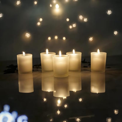 WGV Frosted Tea Light Votive Candle Holder 2.2x2.75, Tiny Utility Cylinder Glass Vase, Small Planter Terrarium for Home Accent Decor, 1 Pc