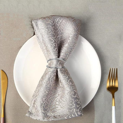 Silver Napkin Rings-12 PCS Metal Spiral Napkin Rings(Spiral) Napkin Holders Buckles for Family Dinner, Wedding, Party,Table Decorations