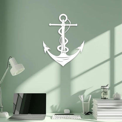 XXQ Anchor Wall Decor - Antique Metal Anchor for Bedroom & Living Room - 12" x 19" / 31 x 47cm