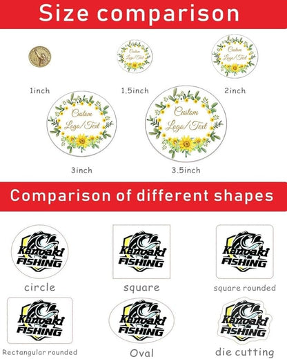 Custom Stickers for Weddings, Birthdays & Businesses - Personalized Labels with Your Logo - Waterproof, Fade and Heat Resistant - Pack of 100-1000 (Custom Image, 4 Inch)