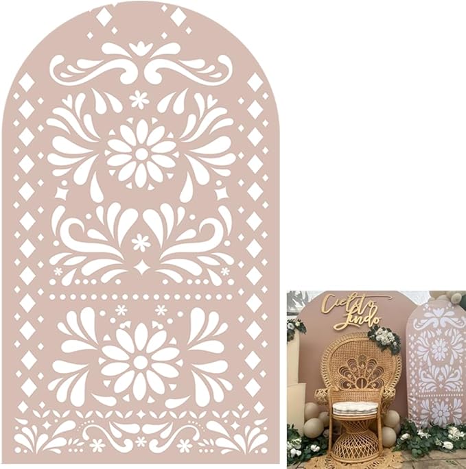 Mexico Theme Arch Stand Covers Fiesta Wedding Party Elastic Fabric Background Birthday Baptismx Baby Shower Decor Props (90x150cm(W35''H60''),G-3738)