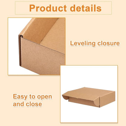 Qilery 200 Pcs Shipping Boxes Cardboard Gift Corrugated Cardboard Brown Boxes Mailer Packaging for Mailing Small Business Present (9 x 6 x 2 Inch)