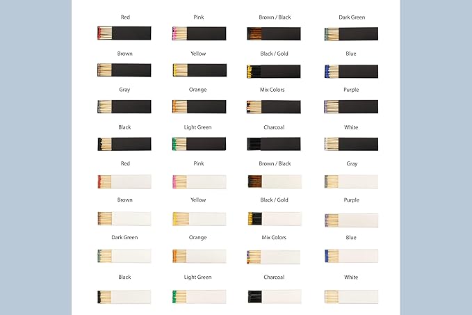 Customizable Funeral Matchboxes – Set of 10 – Memorial Design – Colorful Matchsticks – Perfect for Funeral Services & Remembrance (2" Matchsticks, Remembrance #1)