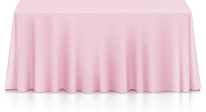 Lann's Linens - 10 Premium 90" x 132" Tablecloths for Wedding/Banquet/Restaurant - Rectangular Polyester Fabric Table Cloths - Pink