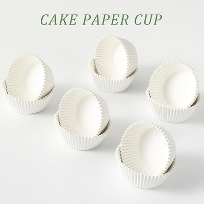 2 inch 1000-Count Mini Cupcake Liners Bright Colorful Muffin Baking Cups, Odorless,Baking Paper Cups for Baking Candy Cooking，Upgraded & Food Grade Grease-Proof Paper(White, 2 Inch)