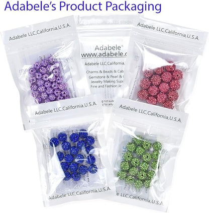 50pcs Adabele Grade A Suncatcher Crystal Rhinestone Pave Loose Beads 10mm Crystal Golden Shadow Polymer Clay Disco Ball Spacers Compatible with Shamballa All Craft Jewelry Making DB10-28
