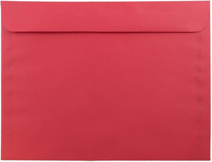 JAM PAPER 9 x 12 Booklet Colored Recycled Envelopes - Red Recycled - Bulk 1000/Carton