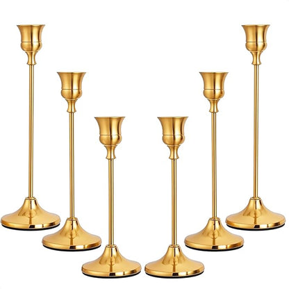 Candlestick Holders Gold Taper Candle Holders 3 pcs Candle Sticks Holders for Home Decor Table Centerpiece Wedding Housewarming Festival