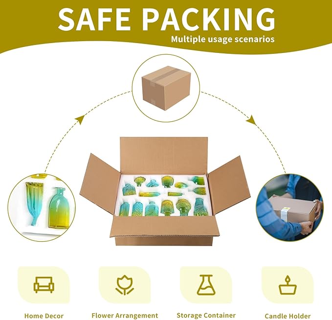 Glass Bud Vases in Bulk Set of 30 Pcs,Small Glass Vases for Flowers as Wedding Centerpieces for Tables,Clear Flower Vases Suitble for Wedding Decorations,Home Decor (Yellow Green, 30 pcs)