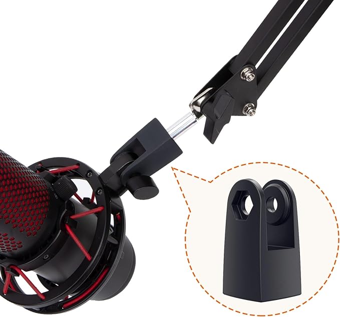 SUNMON Mic Stand Adapter for 3/8" HyperX QuadCast Boom Arm