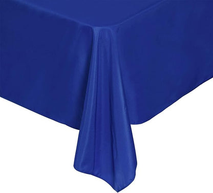 Rectangle Tablecloth 90x156 inch Washable Polyester Fabric Table Cloth for Wedding Party Dining Banquet Decoration（90x156, Royal Blue）