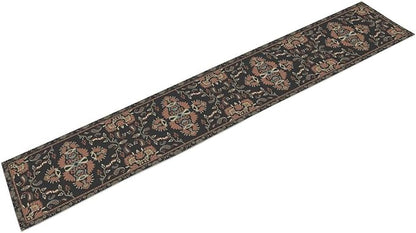 Boho Paisley Farmhouse Table Runner, Vintage Red Blue Retro Flower Rustic Country Style Floral Print Pattern for Home Kitchen Table Decor Dining Coffee Room Garden Party Decor 13x36in