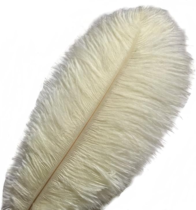 KOLIGHT 40pcs 12''~14''(30~35cm) Natural Ostrich Feathers for DIY Home Wedding Party Office Decoration (Ivory)