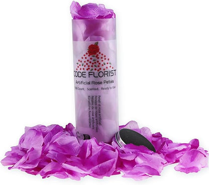 CODE FLORIST 1100 PCS Light Purple Silk Rose Petals for Valentine's Day,Romantic Night,Wedding,Proposal Anniversary Flower Decorations(Separated,Scented)