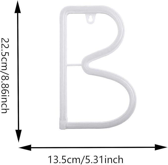 ENUOLI LED Blue Neon Letter Signs Night Light Battery or USB Operated LED Marquee Letters Neon Art Decorative Lights Wall Decor for Children Baby Room Christmas Wedding Party Decoration(B)
