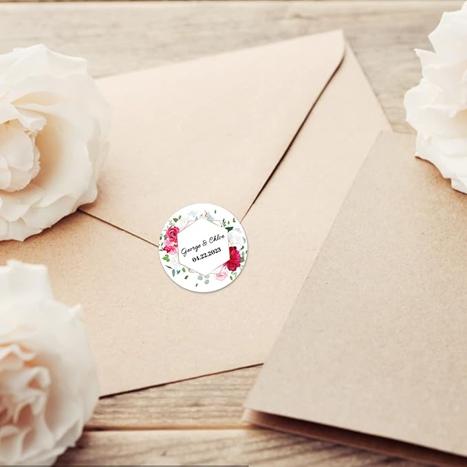 150 Pack Custom Stickers Personalized Stickers Labels for Business Logo Customized Vinyl Stickers for Wedding Favors Birthday Baby Bridal Shower Make Your Own Stickers 1 Inch-10 Inch