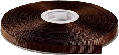 ITIsparkle 3/8" Inch Grosgrain Ribbon 50 Yards-Roll Set for Gift Wrapping Scrap Books Party Favor Hair Braids Baby Shower Decoration Cake Decoration Floral Arrangement Craft Supplies, Brown Ribbon