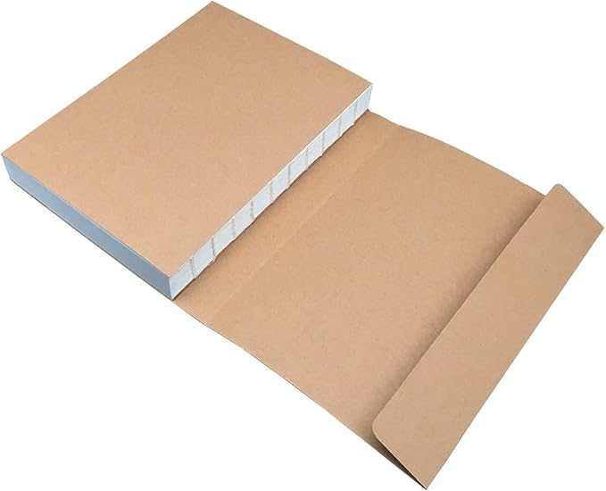 Kraft Cover Drawing Notebook & Sketchbook – Set of 2 Blank Plain Sketch Books – 125g Thick Paper A5 Size, 150x210mm Paper Ideal for Drawing & Sketching- 128 sheets/256 pages – 180 Degree Opening, 2pcs