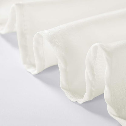 70 inch Round Tablecloth Washable Polyester Table Cloth Decorative Table Cover for Wedding Party Dining Banquet（70 inch,Ivory）
