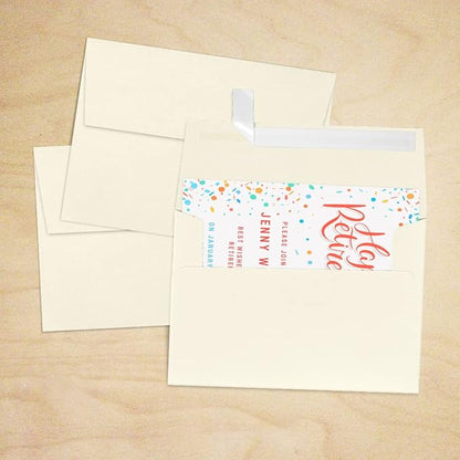 LUXPaper A7 Invitation Envelopes | Peel & Press | 5 1/4" x 7 1/4" | Natural Linen | 80lb. Text | 250 Qty