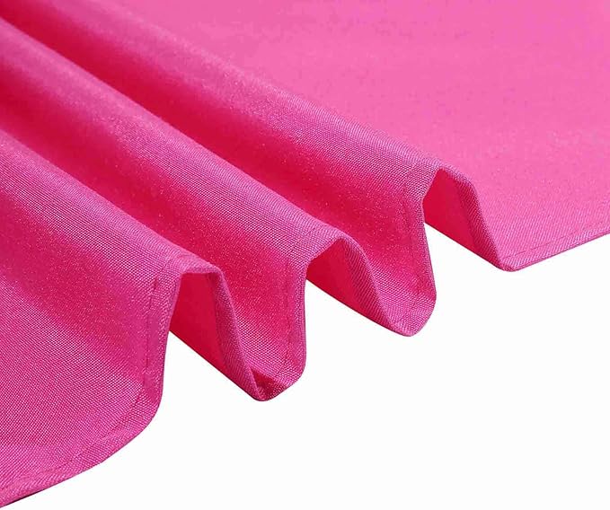 Efavormart 90" Square Polyester Table Overlay for Wedding Kitchen Dining Events - Fushia