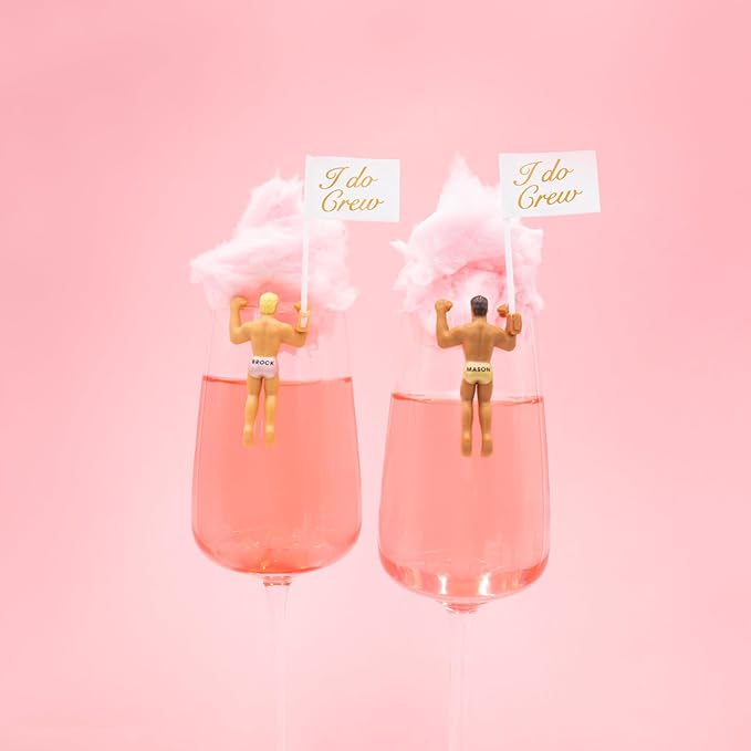 NPW Drinking Buddies Bride Squad, Bachelorette Drink Markers, Party Accessories, Girls Night, Hunky Wine Charmers