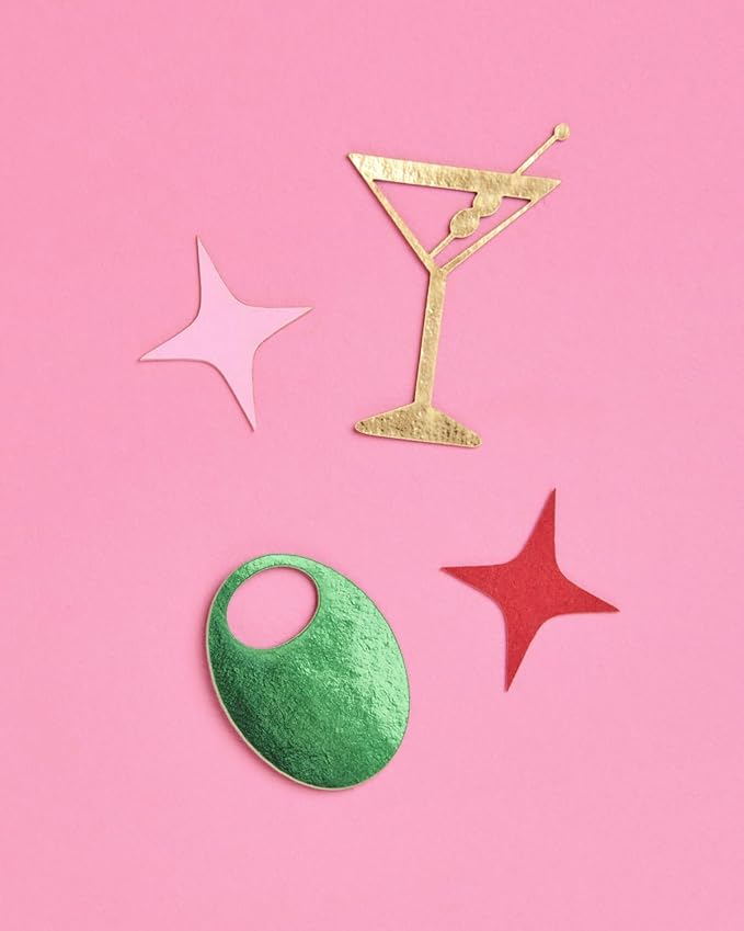 xo, Fetti Martini and Olive Confetti - 200 pcs | Cocktail Bachelorette Decoration, Tini Bit Older Birthday Party Tablescape, Extra Dirty Dinner Setting, Casino Bach Decor