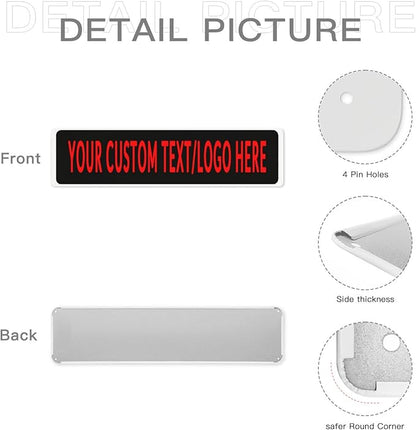 Custom Sign Personalized Custom Metal Sign, Customize For Office, Business, Workplace, Office, Home, Delivery Signs 4x16