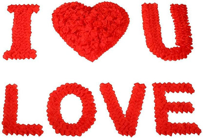 CODE FLORIST 1100 PCS Red Silk Rose Petals for Romantic Night,Wedding,Proposal Anniversary Flower Decorations(Separated,Scented)