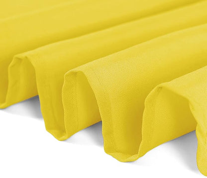 Rectangle Tablecloth 90x156 inch Washable Polyester Fabric Table Cloth for Wedding Party Dining Banquet Decoration（90x156, Yellow）