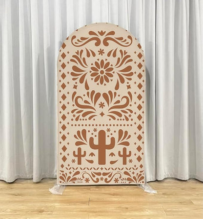 Mexico Theme Arch Stand Covers Fiesta Wedding Party Elastic Fabric Background Birthday Baptismx Baby Shower Decor Props (75x180cm(W30''H72''),G-3741)