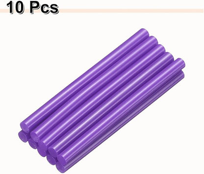 HARFINGTON 10pcs Hot Glue Sticks 0.28" Dia x 3.94" Long EVA Mini Hot Melt Adhesive Glue Stick for Hot Melt Gun Wood Plastic Glass Flowers Fabrics Foam, Purple