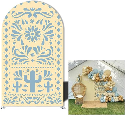 Mexico Theme Arch Stand Covers Fiesta Wedding Party Elastic Fabric Background Birthday Baptismx Baby Shower Decor Props (90x180cm(W35''H72''),G-3743)