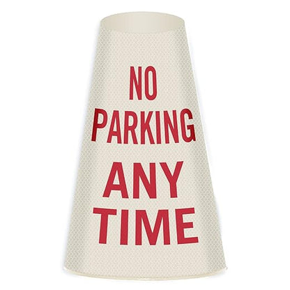 SmartSign “No Parking Any Time” Bright Reflective Cone Message Sleeve, [Cone Not Included]