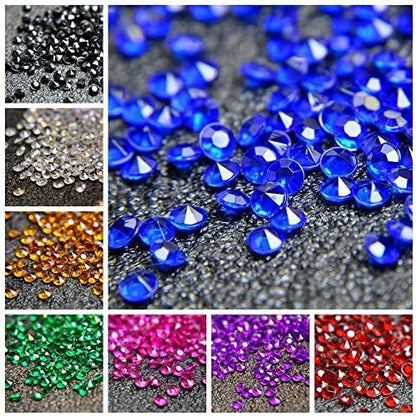 1000pcs/ Pack Wedding Table Acrylic Diamond Scatter Crystals Confetti Acrylic Gems Vase Fillers Rhinestones for Wedding, Bridal Shower, Vase Beads Decorations (12mm, Light Purple)