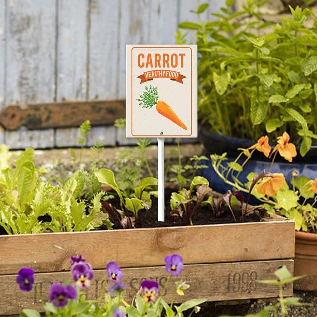 Eveokoki Aluminum Seed & Plant Labels - Plant Markes for Seedlings-Plant Tags for Pots - Garden Signs for Vegetable - Durable Markers for Plants Outdoor Waterproof - Garden Decor for Farmhouse