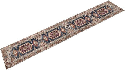 Vintage Boho Table Runner,Flower Geometric Design Rustic Farmhouse Table Runner for Home Farmhouse Kitchen Table Dining Coffee Room Garden Party Wedding Decor 13x36in