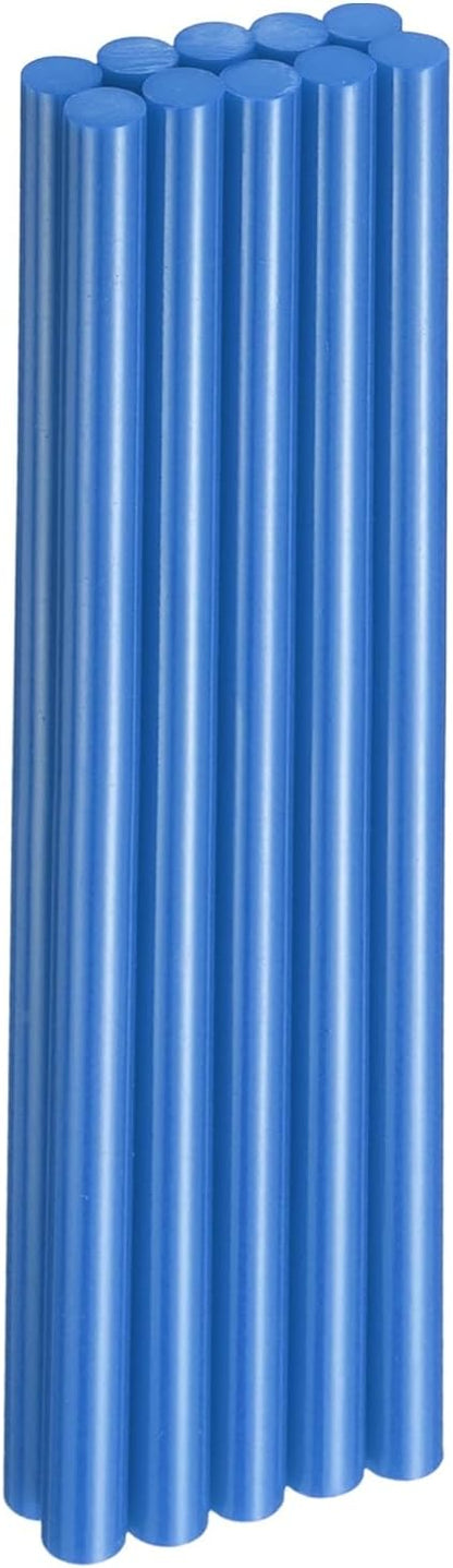 HARFINGTON 10pcs Hot Glue Sticks 0.43" Dia x 9.84" Long EVA Mini Hot Melt Adhesive Glue Stick for Hot Melt Gun Wood Plastic Glass Flowers Fabrics Foam, Blue